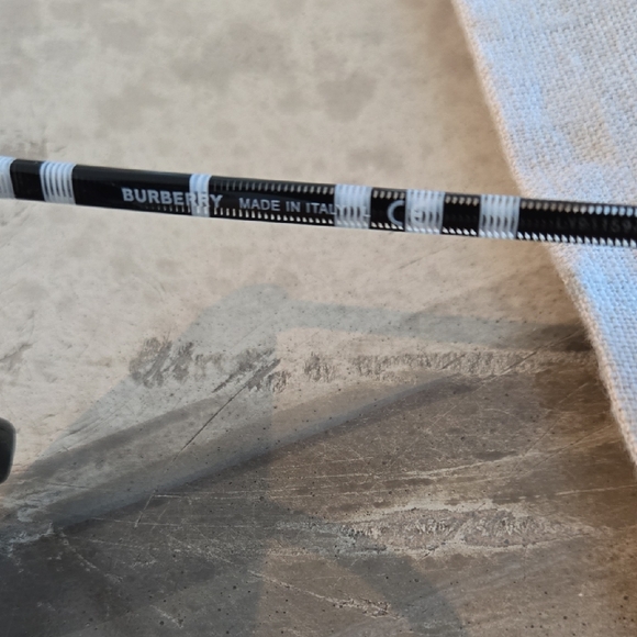 Burberry Black and White Checkered Eyewear main image 4